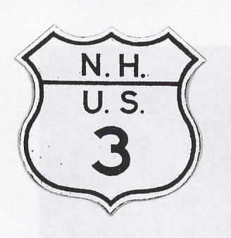 Historic shield for US 3 in New Hampshire