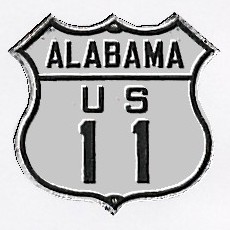 Historic shield for US 11 in Alabama
