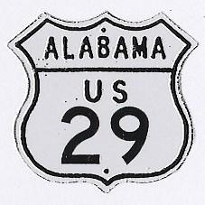 Historic shield for US 29 in Alabama