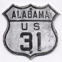Historic shield for US 31 in Alabama