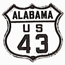 Historic shield for US 43 in Alabama