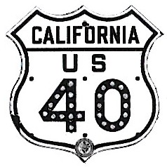 Historic shield for US 40 in California
