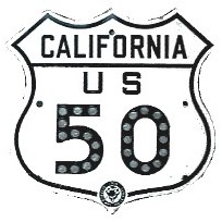Historic shield for US 50 in California