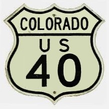 Historic shield for US 40 in Colorado