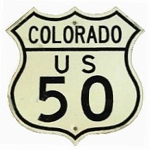 Historic shield for US 50 in Colorado