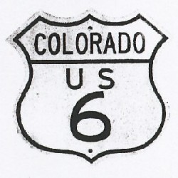 Historic shield for US 6 in Colorado