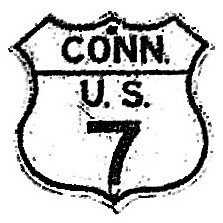 Historic shield for US 7 in Connecticut