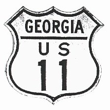 Historic shield for US 11 in Georgia
