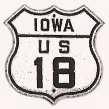 Historic shield for US 18 in Iowa