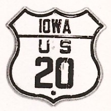 Historic shield for US 20 in Iowa