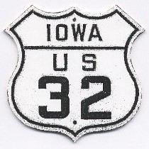 Historic shield for US 32 in Iowa