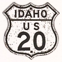 Historic shield for US 20 in Idaho