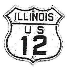 Historic shield for US 12 in Illinois
