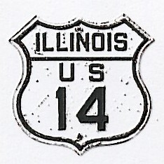 Historic shield for US 14 in Illinois