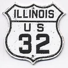 Historic shield for US 32 in Illinois