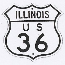 Historic shield for US 36 in Illinois