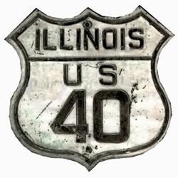 Historic shield for US 40 in Illinois