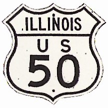 Historic shield for US 50 in Illinois