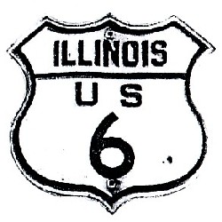 Historic shield for US 6 in Illinois