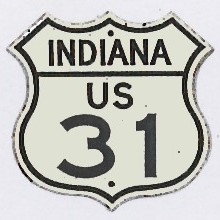 Historic shield for US 31 in Indiana
