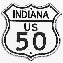 Historic shield for US 50 in Indiana