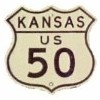 Historic shield for US 50 in Kansas