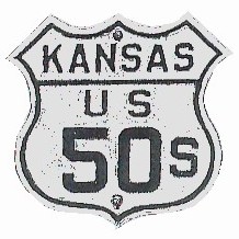 Historic shield for US 50S in Kansas