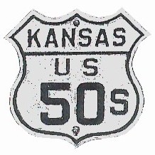 Historic shield for US 50S in Kansas