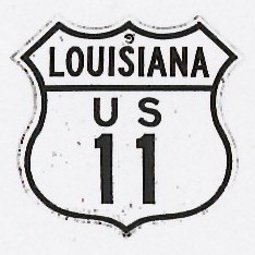 Historic shield for US 11 in Louisiana