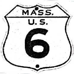 Historic shield for US 6 in Massachusetts