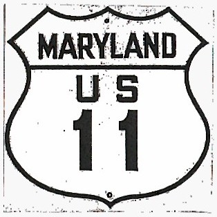 Historic shield for US 11 in Maryland