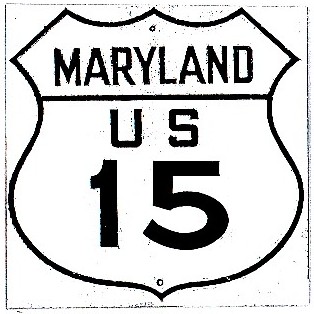 Historic shield for US 15 in Maryland