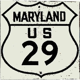 Historic shield for US 29 in Maryland