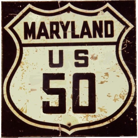 Historic shield for US 50 in Maryland