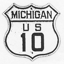 Historic shield for US 10 in Michigan