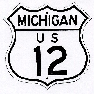 Historic shield for US 12 in Michigan