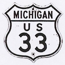Historic shield for US 33 in Michigan