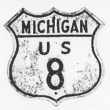 Historic shield for US 8 in Michigan