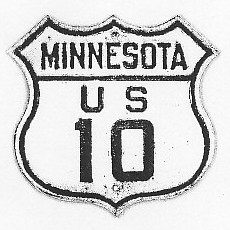 Historic shield for US 10 in Minnesota