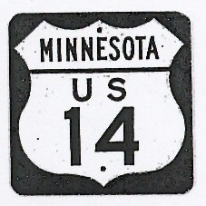 Historic shield for US 14 in Minnesota