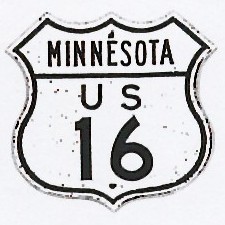 Historic shield for US 16 in Minnesota