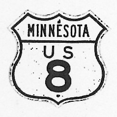 Historic shield for US 8 in Minnesota