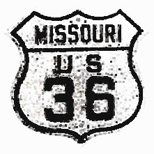 Historic shield for US 36 in Missouri