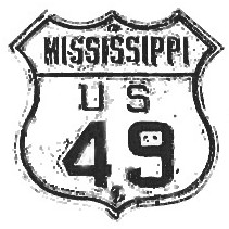 Historic shield for US 49 in Mississippi