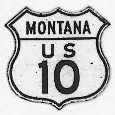 Historic shield for US 10 in Montana