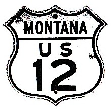 Historic shield for US 12 in Montana