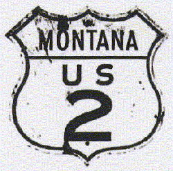 Historic shield for US 2 in Montana