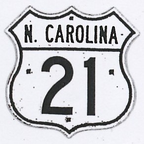 Historic shield for US 21 in North Carolina