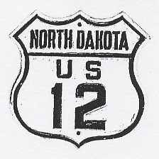 Historic shield for US 12 in North Dakota