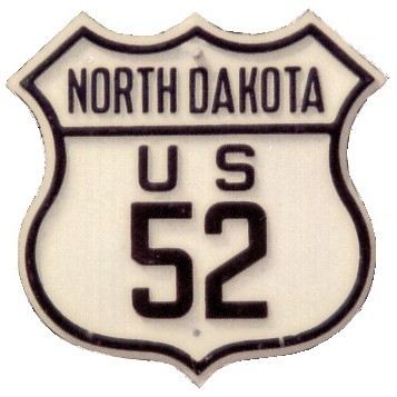 Historic shield for US 52 in North Dakota